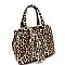 3 COMPARTMENT LEOPARD PRINT SATCHEL