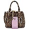 3 COMPARTMENT LEOPARD PRINT SATCHEL