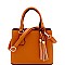 Medium 2-Way Tassel Accent 3-Compartment Satchel