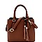 Medium 2-Way Tassel Accent 3-Compartment Satchel