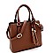 Medium 2-Way Tassel Accent 3-Compartment Satchel