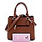 Medium 2-Way Tassel Accent 3-Compartment Satchel