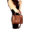 Medium 2-Way Tassel Accent 3-Compartment Satchel