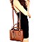 Medium 2-Way Tassel Accent 3-Compartment Satchel