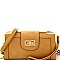 LG721-LP Hardware Accent Versatile Turn-lock Wristlet Wallet Cross Body