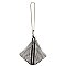 Allover Rhinestone Tetrahedron Clutch Wristlet