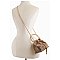 Allover Rhinestone Drawstring Satchel