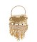 Heart Rhinestone Fringe Clutch Evening Bag