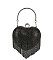 Heart Rhinestone Fringe Clutch Evening Bag