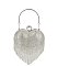 Heart Rhinestone Fringe Clutch Evening Bag