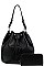 2in1 FASHION STYLISH BUCKET-HOBO BAG MATCHED WITH LONG WALLET JYLH-094-1W