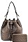 2in1 FASHION STYLISH BUCKET-HOBO BAG MATCHED WITH LONG WALLET JYLH-094-1W