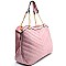 LH071-LP Chevron Pattern Quilt Chain Tote