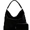 Stylish Side Zipper Pocket 2-Way Hobo Wallet SET MH-LH0951W