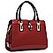 CROCODILE PRINT PATENT MAGNETIC CLOSUR SATCHEL