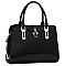 CROCODILE PRINT PATENT MAGNETIC CLOSUR SATCHEL