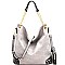 2-Way Leopard Print Detail Chain Hobo Wallet SET