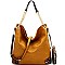 2-Way Leopard Print Detail Chain Hobo Wallet SET