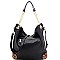 2-Way Leopard Print Detail Chain Hobo Wallet SET