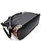 2-Way Leopard Print Detail Chain Hobo Wallet SET