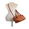 Embossed Woven Duffle Overnight Weekender Bag