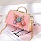 3D Flower-Pearl Design Metal Frame Satchel