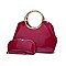 2 In 1 ROUND HANDLE GLOSSY SATCHEL WALLET SET