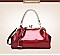 Patent Jewel Top Framed Satchel