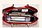 GLOSSY METAL FRAMED SATCHEL BAG