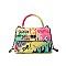 Large Graffiti Quilted Top-Handle Satchel Purse