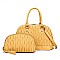 2 in 1 QUILTED SATCHEL HANDBAG & CROSS-BODY BAG