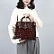 ELEGANT CROCODILE SKIN PATTENT SATCHEL