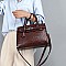 3 IN 1 CROCODILE PATTERN SATCHEL CLUTCH SET