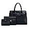 3 IN 1 CROCODILE PATTERN SATCHEL CLUTCH SET