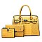 3 IN 1 CROCODILE PATTERN SATCHEL CLUTCH SET