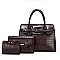 3 IN 1 CROCODILE PATTERN SATCHEL CLUTCH SET