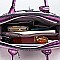 3 IN 1 CROCODILE PATTERN SATCHEL CLUTCH SET