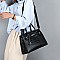 3 IN 1 CROCODILE PATTERN SATCHEL CLUTCH SET
