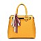 ELEGANT SCARFED ACCENTED SATCHEL