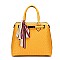 ELEGANT SCARFED ACCENTED SATCHEL