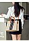 TRENDY STRIPED CANVAS TOTE BAG