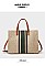 TRENDY STRIPED CANVAS TOTE BAG