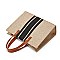 TRENDY STRIPED CANVAS TOTE BAG