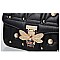 QUEEN BE ACCENT RIVETED QUILTED SHOULDER BAG