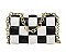 CHECKERED WEAVE CHAIN STRAP SHOULDER MESSENGER BAG