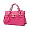 PADLOCK ACCENT PRINTED HANDLE SATCHEL