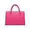 PADLOCK ACCENT PRINTED HANDLE SATCHEL