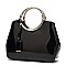 ROUND HANDLE PATENT BOUTIQUE SATCHEL