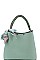 CHIC DESIGNER SILKY SCARF ACCENT HANDBAG JYLHJ-003