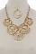 MULTI HAMMERED CIRCLE STATEMENT NECKLACE JYLHS653